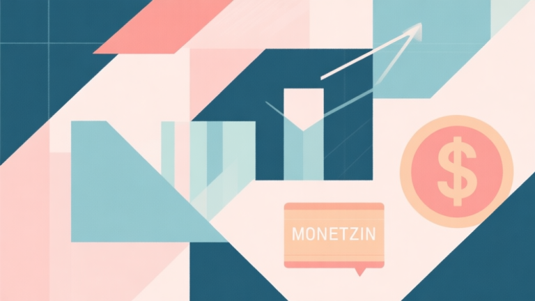 自动生成图片: Abstract geometric composition with overlapping shapes representing nostalgia, strategy, and monetization, soft pastel colors, modern minimal style, professional business concept illustration high quality illustration, detailed, 16:9