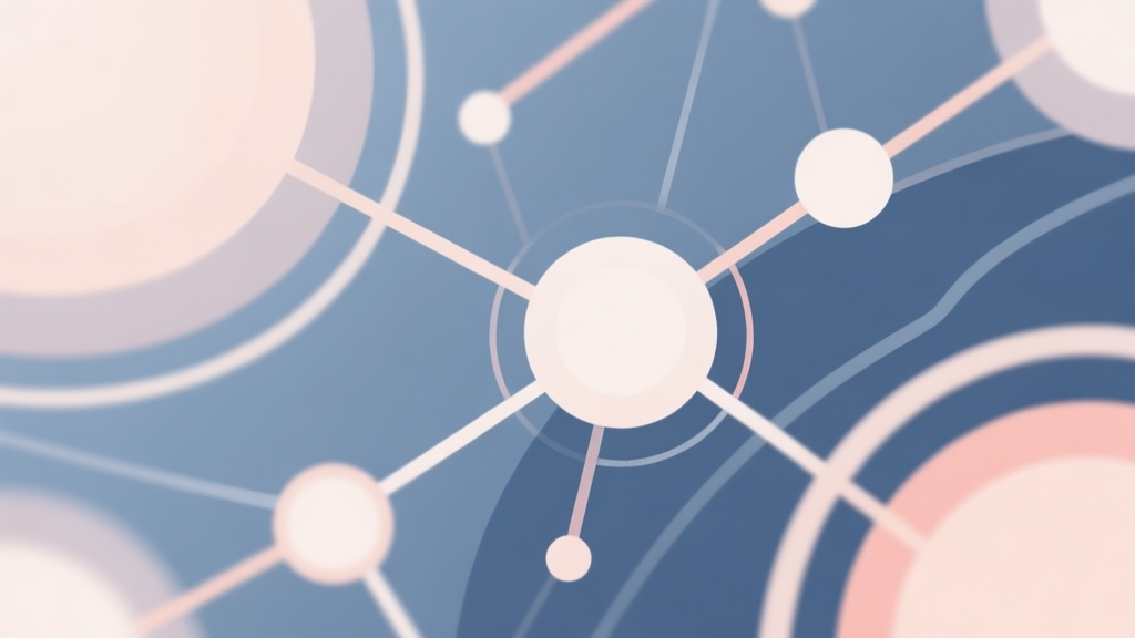 Abstract network nodes connected by lines, soft color scheme, clean minimal illustration, modern digital concept of gaming trends high quality illustration, detailed, 16:9