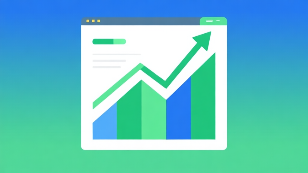 Upward trending graph with simple geometric elements, green and blue color palette, clean business infographic style, minimal design, representing growth and resurgence high quality illustration, detailed, 16:9