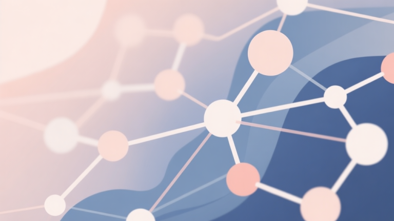 自动生成图片: Abstract network nodes connected by lines, soft color scheme, clean minimal illustration, modern digital concept representing game industry trends high quality illustration, detailed, 16:9