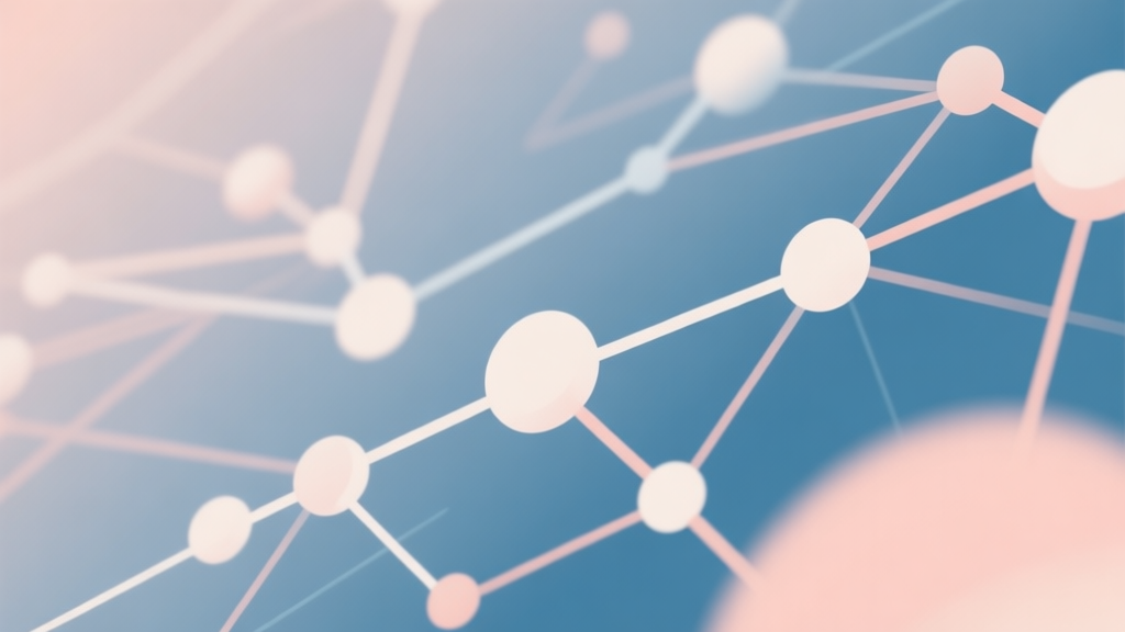 Abstract network nodes connected by lines, soft color scheme, clean minimal illustration, modern digital concept of gaming trends high quality illustration, detailed, 16:9
