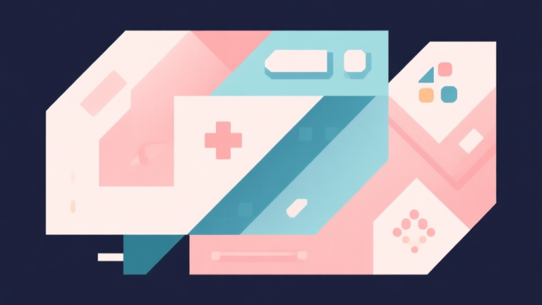 自动生成图片: Abstract geometric composition with overlapping shapes representing game mechanics, soft pastel colors, modern minimal style, professional gaming concept illustration high quality illustration, detailed, 16:9